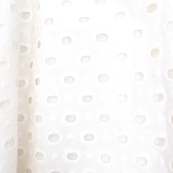 Eliza J Eyelet Bow Back Fit and Flare Dress Sleeveless Pockets White SZ 6 - Picture 11 of 14